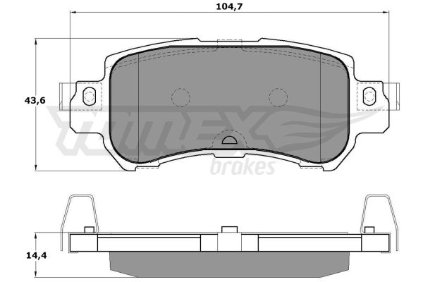 TOMEX BRAKES Bremžu uzliku kompl., Disku bremzes TX 17-26